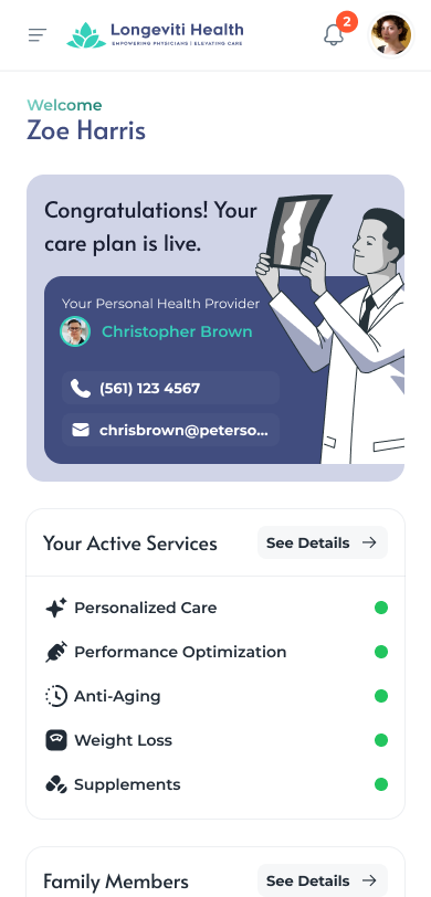 The patient portal on mobile