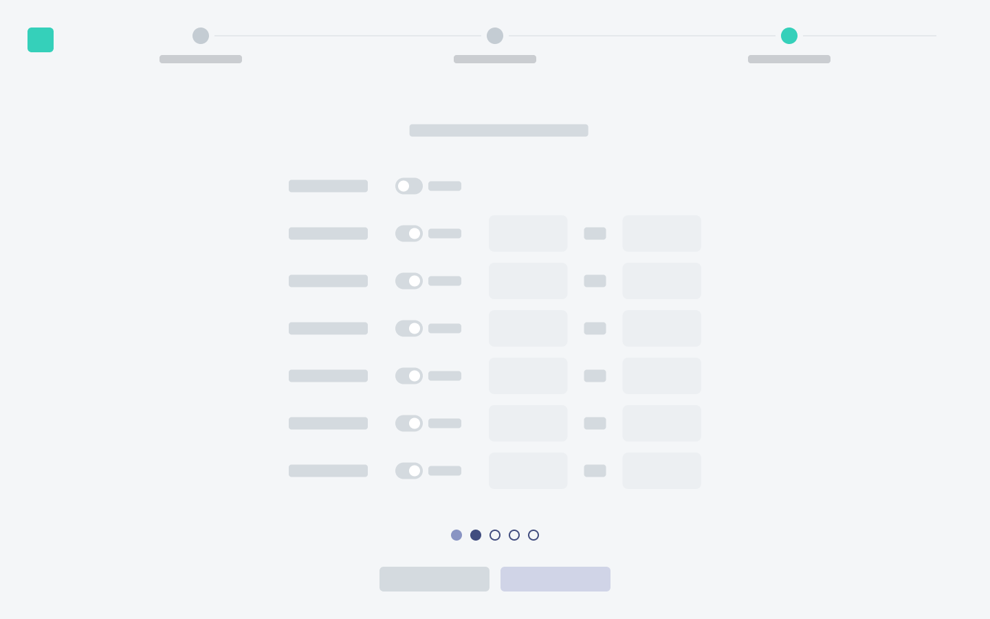 Low-fidelity wireframe of another Longeviti platform surface